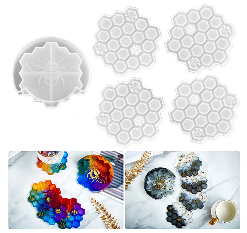 Honeycomb Coaster Resin Molds Set – IntoResin